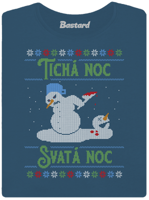 Vánoční koleda dámské tričko premium Petrol Blue