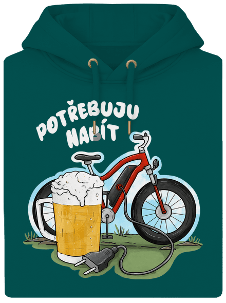 Potřebuju napít unisex mikina premium Emerald Green