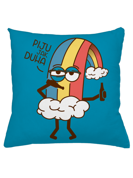 Piju jak duha polštář Blue Turquoise