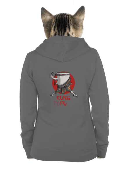 Kung Tofu dámská mikina na zip Steel Gray