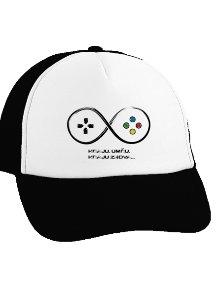 Hraju znova kšiltovka truckerka Black cap