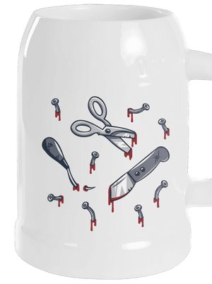 Halloween nářadí půllitr White