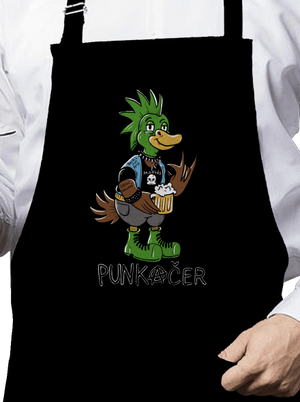 Punkačeří rodina zástěra Black