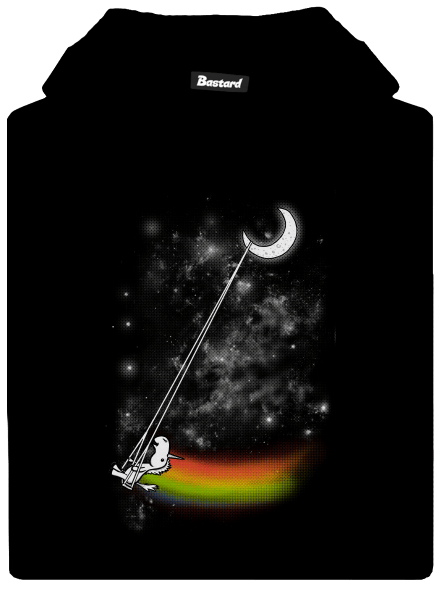 Unicorn Universe dětská mikina klokanka Black