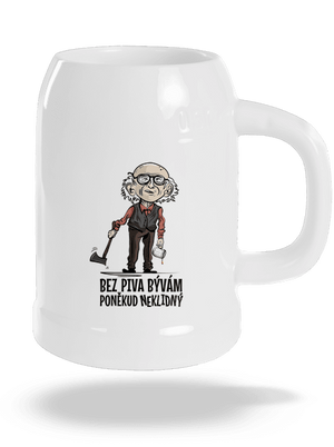 Neklidný bez piva půllitr White