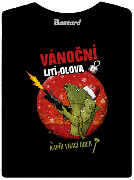 Vánoční lití olova dámské tričko Black