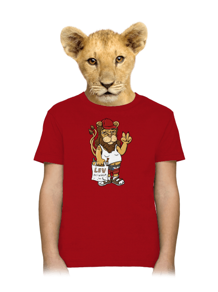 Lvíček dětské tričko Red