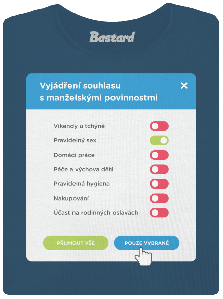 Manželské povinnosti dámské tričko premium Petrol Blue