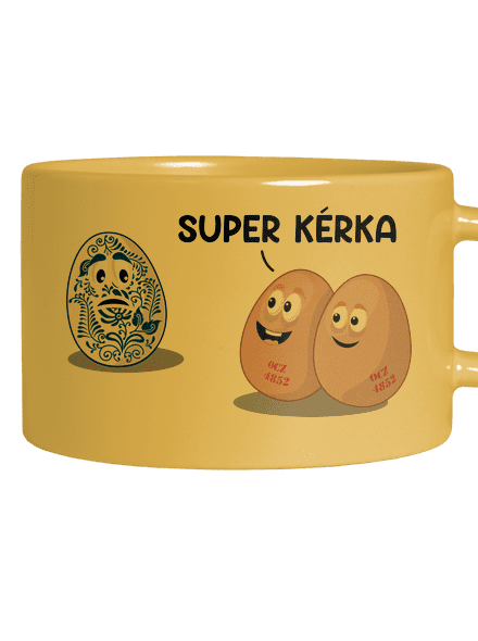 Super kérka hrnek makronka Yellow Macaron