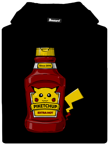 Piketchup dětská mikina klokanka Black