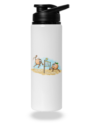 Peach volejbal lahev na vodu White