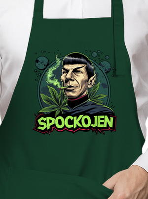Spockojen zástěra Bottle Green