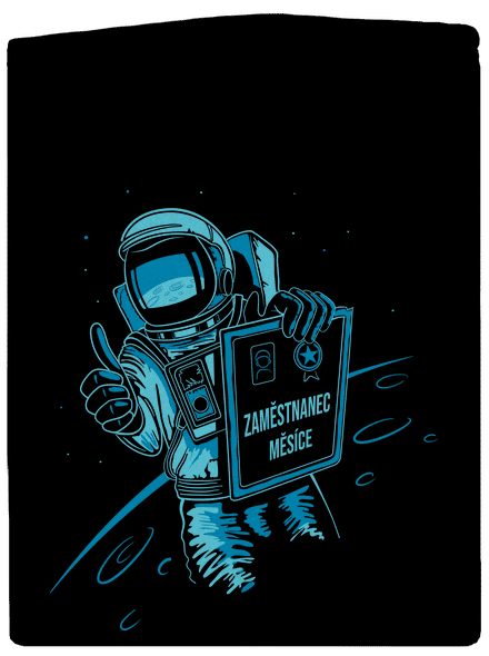 Zaměstnanec měsíce dámská mikina na zip Black