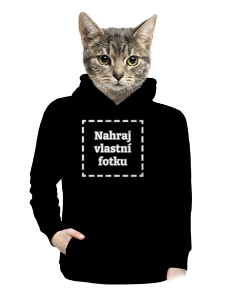 Vlastní potisk dámská mikina klokanka Black