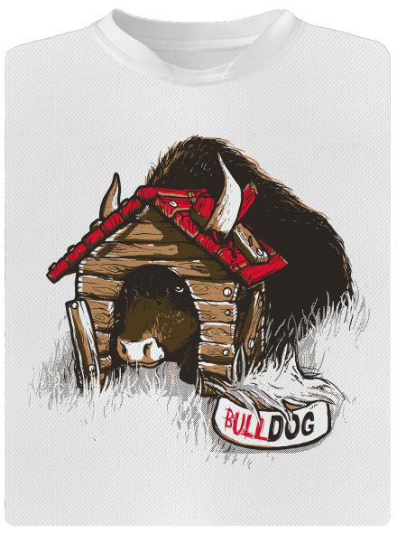 Bulldog dětské sportovní tričko White