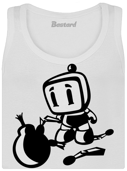Bomberman dámské tílko klasické White