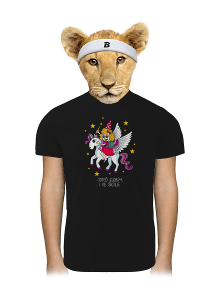 Holka ve škole dětské sportovní tričko Black