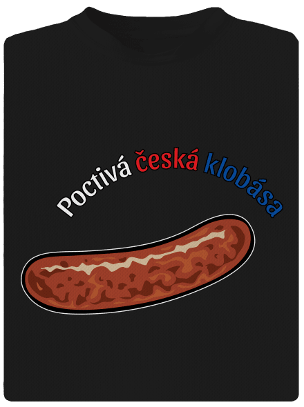 Poctivá buchta a klobása pánské sportovní tričko Black