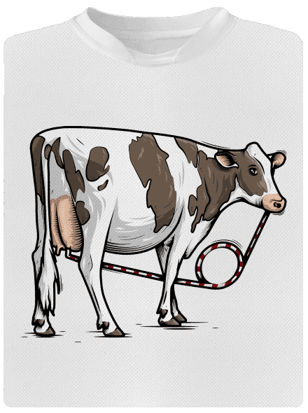 Cow drink dětské sportovní tričko White