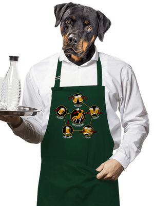 Pivní obvody zástěra Bottle Green