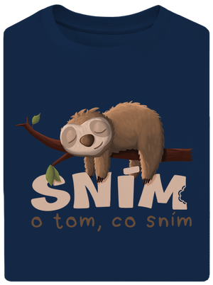 Sním o tom, co sním unisex tričko oversized Midnight Blue