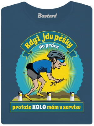 Závislost na kole dámské tričko premium Petrol Blue