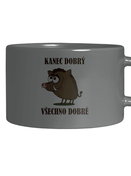 Kanec dobrý hrnek makronka Grey Macaron