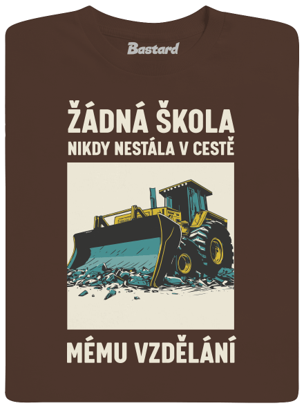 Žádná škola pánské tričko Brown