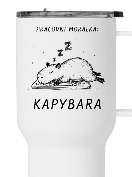 Pracovní morálka termohrnek White