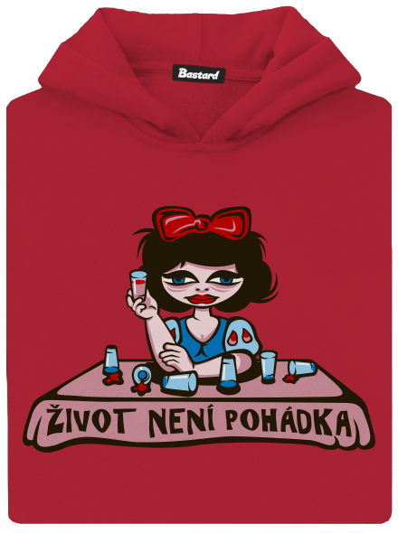 Sněhurka dětská mikina klokanka Fire Red
