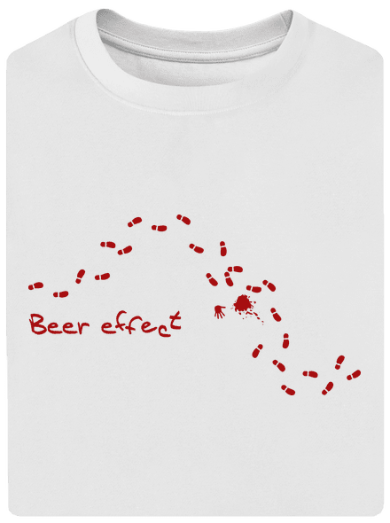 Beer effect unisex tričko oversized White