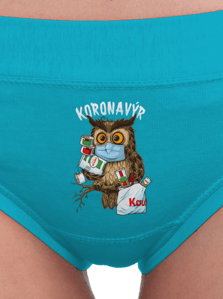 Koronavýr dámské kalhotky Turquoise