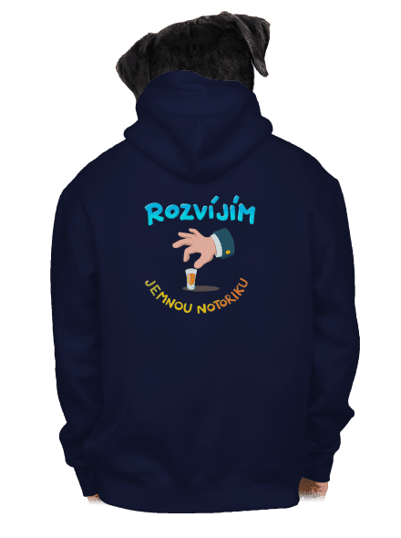 Jemná notorika pánská mikina na zip Navy