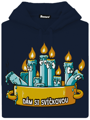 Svíčková pánská mikina klokanka Navy