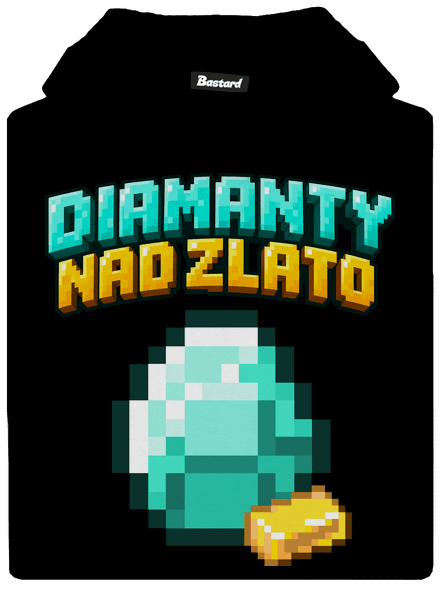 Diamanty nad zlato dětská mikina klokanka Black