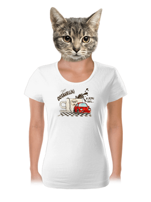 Dotankuju a jedu dámské tričko White