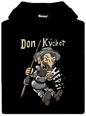 Don Kýchot dětská mikina klokanka Black