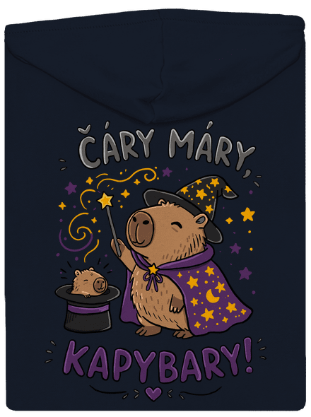 Čáry máry kapybary dámská mikina na zip Navy Mal