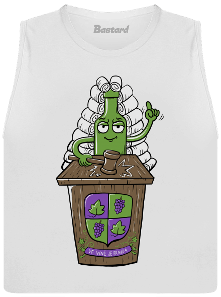 Ve víně je pravda dámské tílko volné White