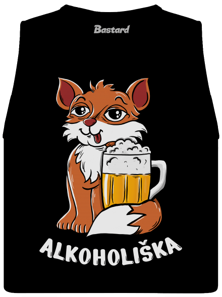 Pivní Alkoholiška dámské tílko volné Black
