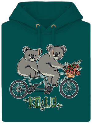 Koalo unisex mikina premium Emerald Green