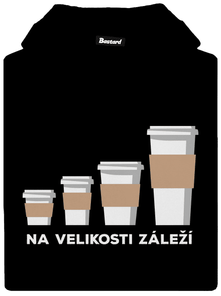 Na velikosti záleží pánská mikina klokanka Black