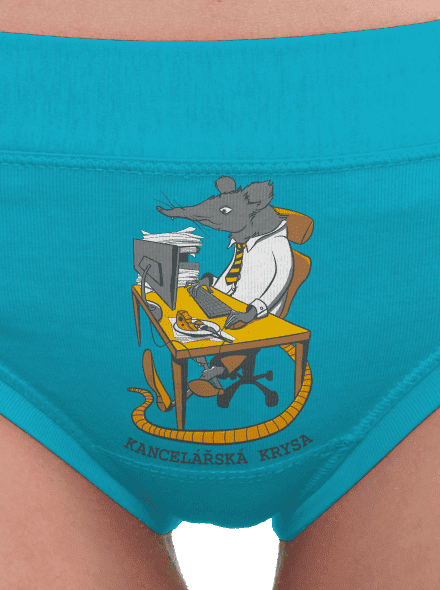 Kancelářská krysa dámské kalhotky Turquoise