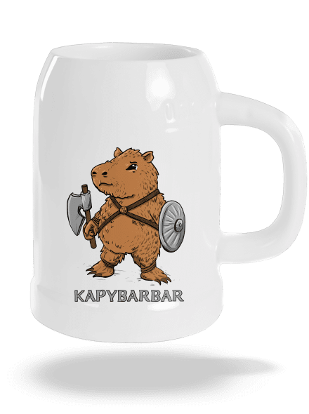 Kapybarbar půllitr White
