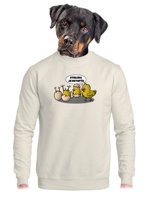 unisex mikina bez kapuce