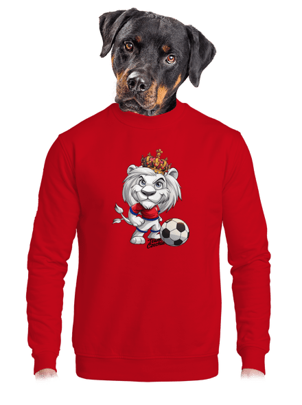 Fotbalový lev unisex mikina bez kapuce Red