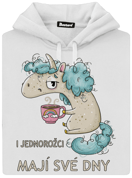 Jednorožci mají své dny dámská mikina klokanka White