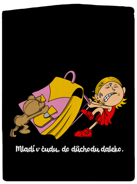 Školačka dámská mikina na zip Black
