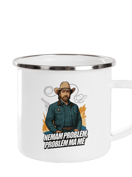 B19: Chuck Norris z Walker, Texas Ranger plecháček White