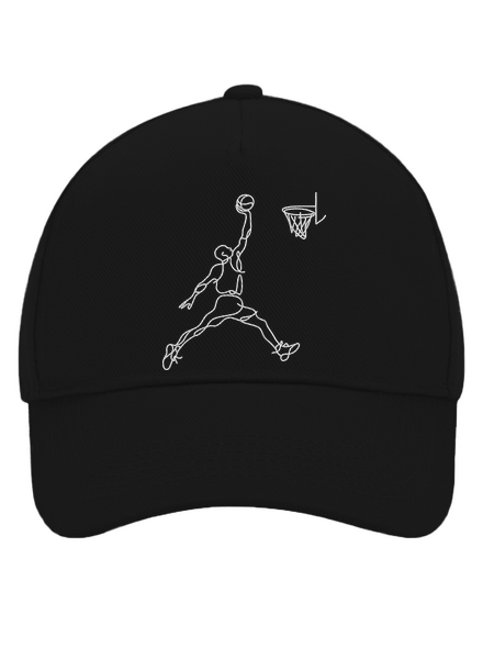One line slam dunk kšiltovka baseballka Black